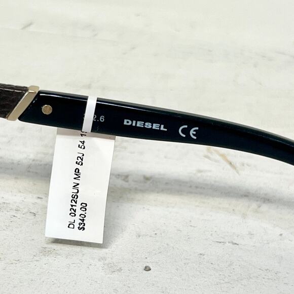 DIESEL DL0212 54 52J Dark Tortoise Frame UV-Protected Full-Rim Square Sunglasses - Picture 8 of 9